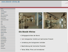 Tablet Screenshot of bionik-vitrine.de